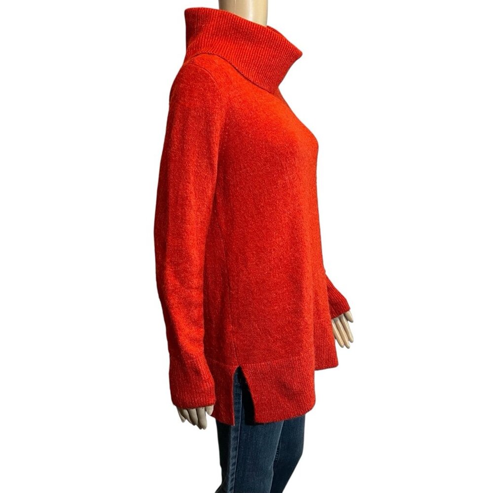 Loft Women’s Sweater Turtleneck Red Small Size Long Sleeves Winter Christmas - Picture 2 of 8